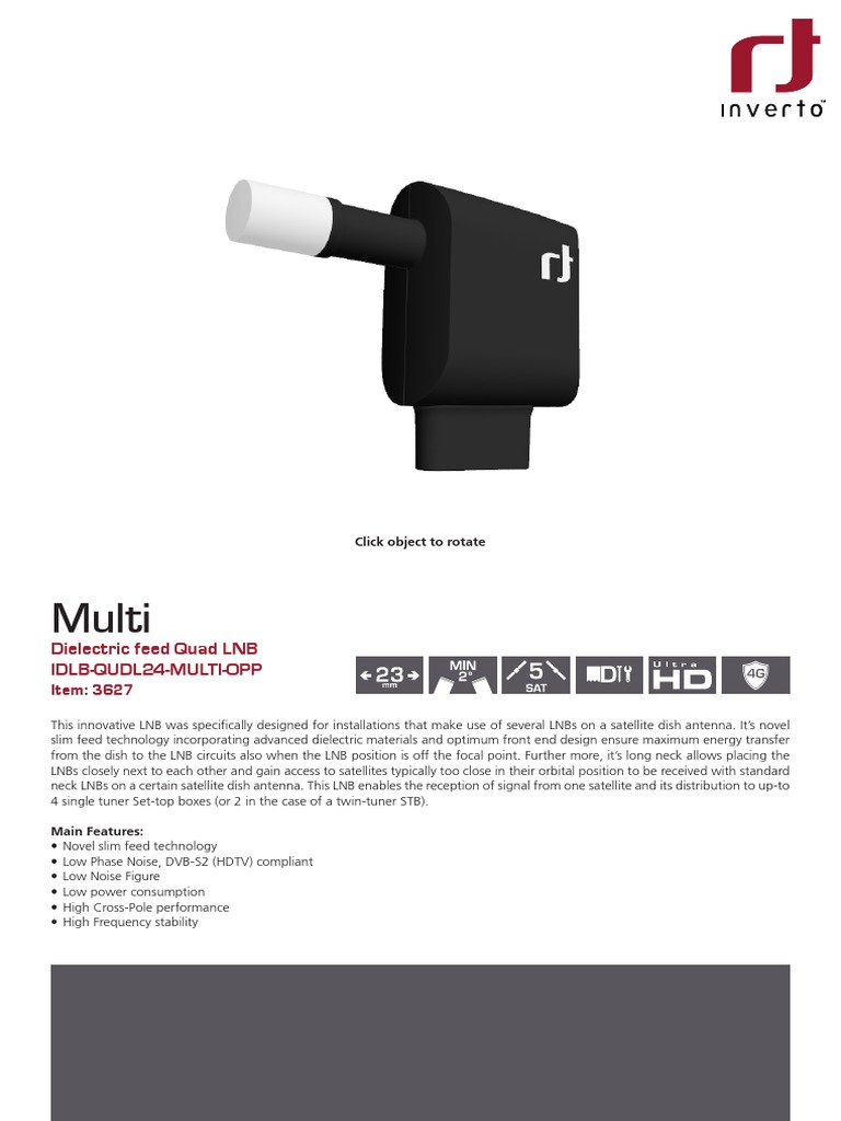 Multi Dielectric Quad LNB Overview | PDF | Broadcasting ...