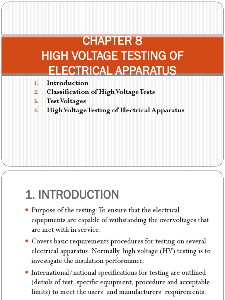 High Voltage Testing Procedures Overview | PDF | High Voltage ...