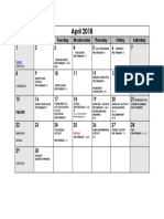 APRIL 2018 Planner PDF