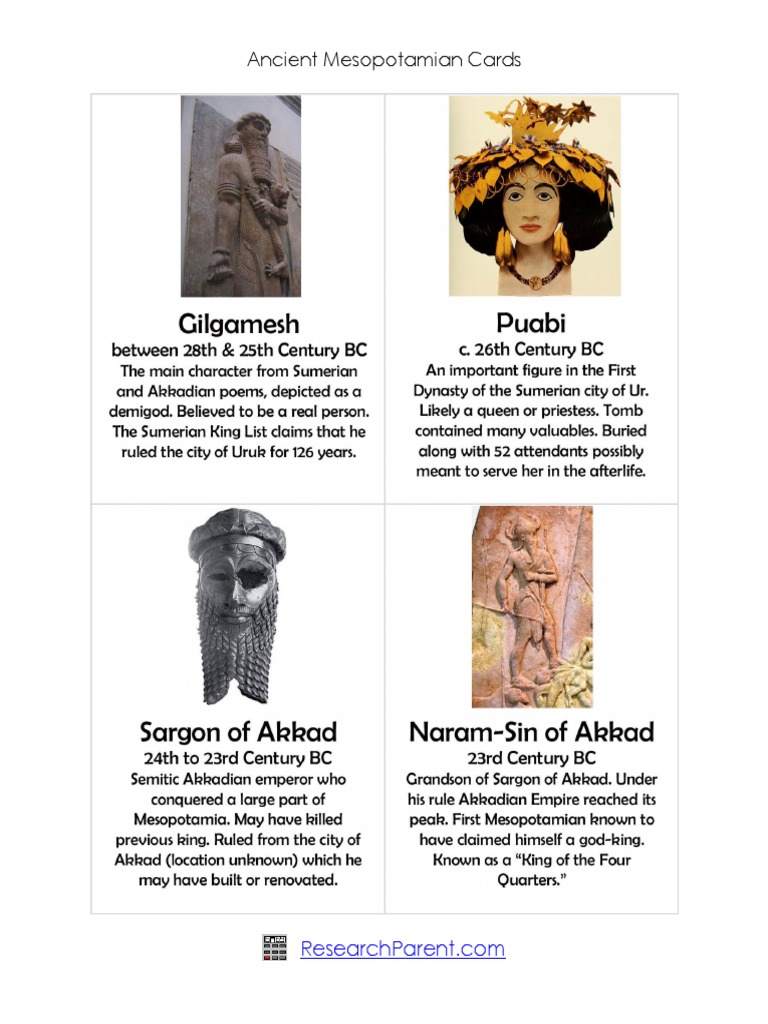 Ancient Mesopotamian Clip Art Cards | PDF | Creative Commons License ...