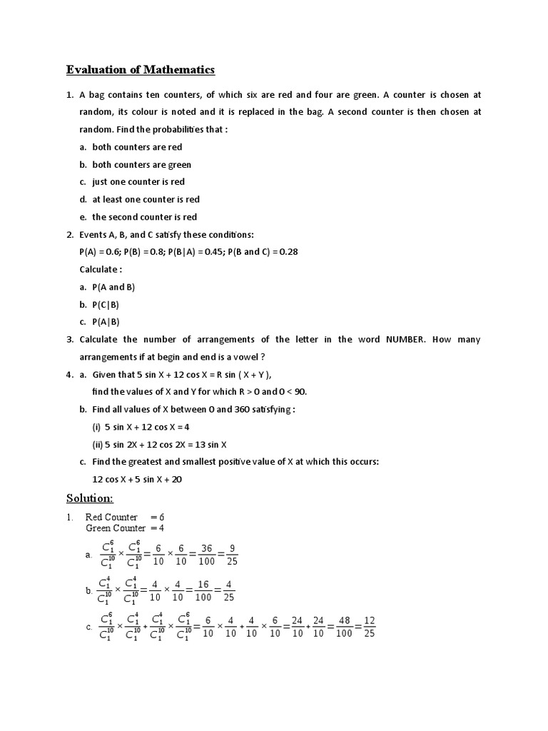 Soal Dan Jawaban Matematika SMA Kelas XI PDF Latin