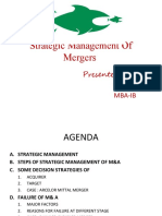 Strategic Management of Mergers: Presented By-Kalpana Mba-Ib