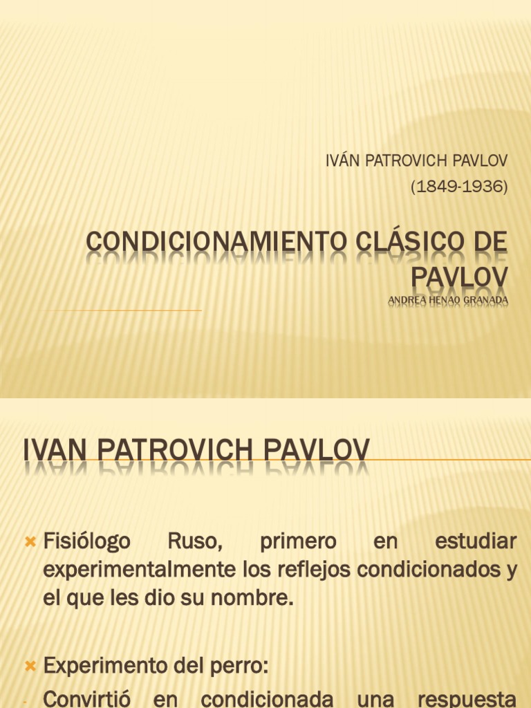 Condicionamiento Clásico de Pavlov | PDF | Sicología | Science