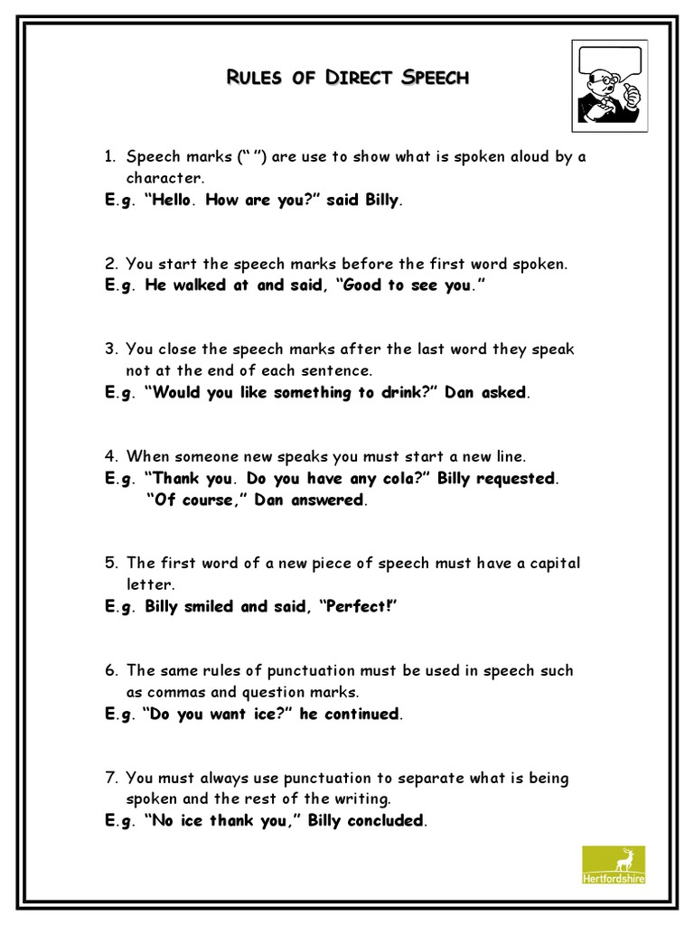 Rulesofdirectspeech | PDF | Foreign Language Studies