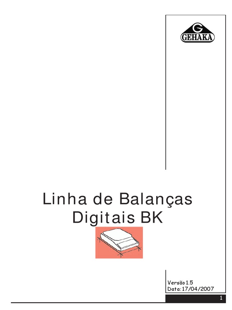 Balanca BK | PDF | Balança | PCs (computadores)
