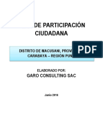 Plan de Participación Ciudadana