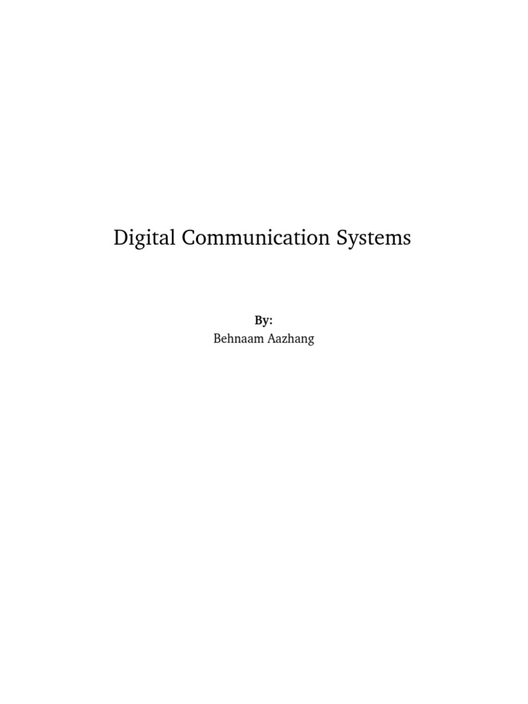 Digital Communication Systems 3.25 | PDF | Modulation | Probability ...