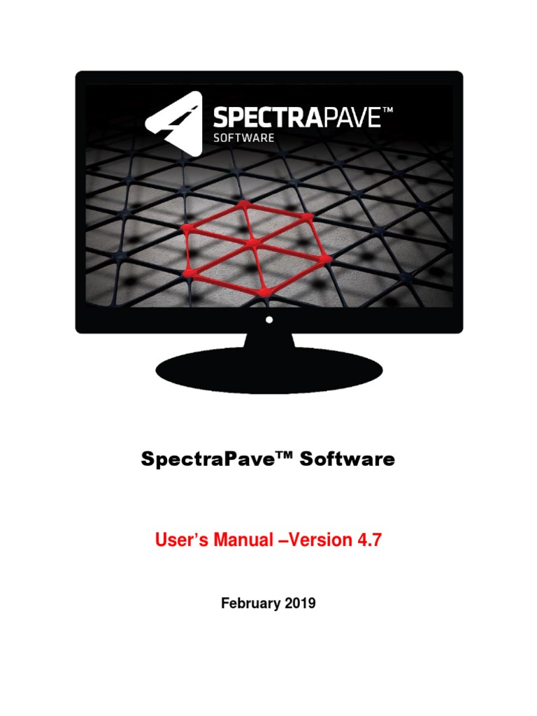 Spectrapave™ Software: User 'S Manual - Version 4.7 | PDF | Road ...