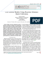 Biomath: Cell Growth Models Using Reaction Schemes: Batch Cultivation