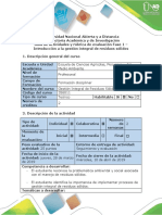 Guía de Actividades y Rúbrica de Evaluación - Fase 1 - Introducción A La Gestión Integral de Residuos Sólidos