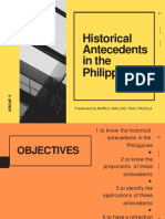 Historical Antecedents in The Philippines