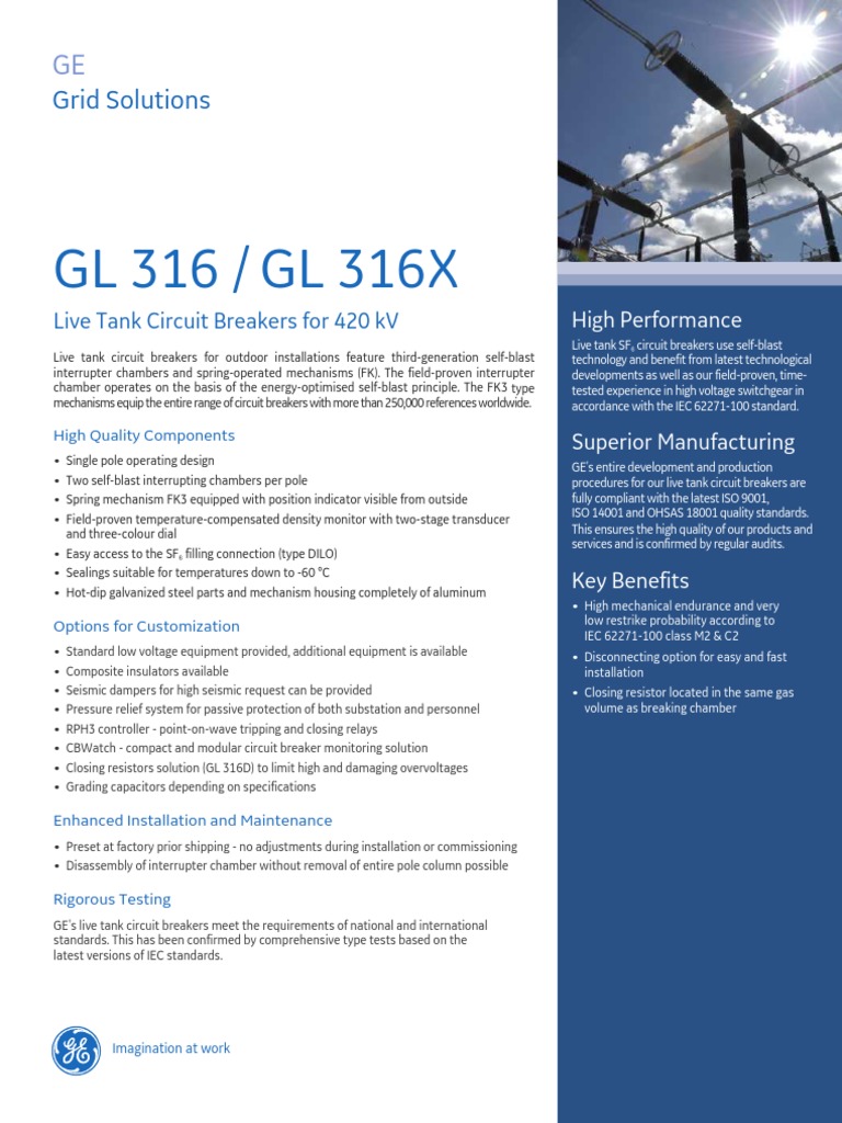 GL 316 / GL 316X: Grid Solutions | PDF | Electrical Equipment | Power ...