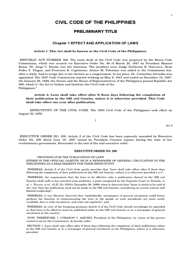 Persons and Family Relations Law Overview | PDF | Statutory ...