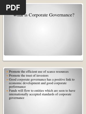 Corporate Governance FIN1