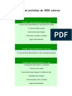 Dieta 3000 calorías proteínas