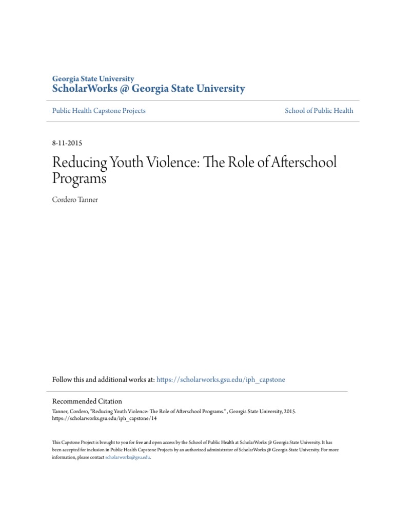 Reducing Youth | PDF | Juvenile Delinquency | Violence