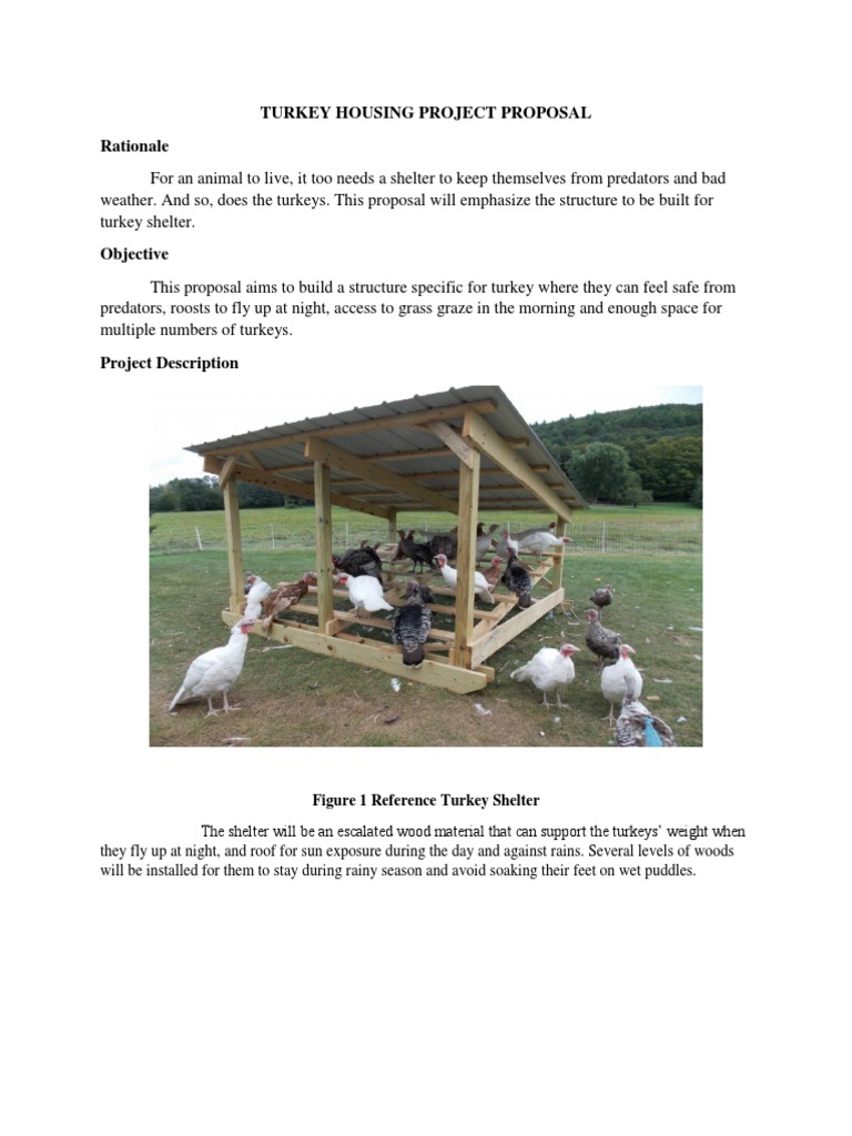 Turkey Shelter Project Proposal | PDF | Home & Garden