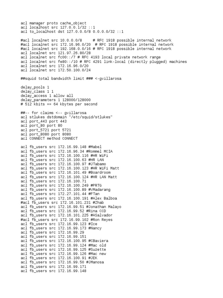 Squid Proxy Configuration Guide | PDF | Computer Architecture ...