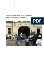 La Emigración Ilegal en La República Dominicana