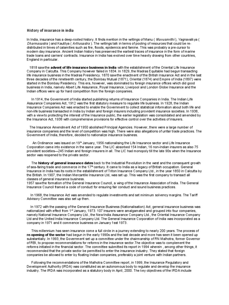 Nationalisation of Insurance in India | PDF | Insurance | Government