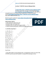 25+ Contoh Soal Latihan Matematika Kelas 7 SMP MTs Operasi Bilangan Bulat