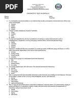 Diagnostic Test in MAPEH 8