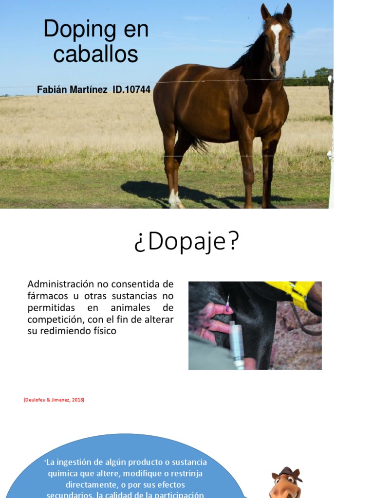 Doping en Caballos | PDF | Dopaje en el deporte | Medicamentos con receta