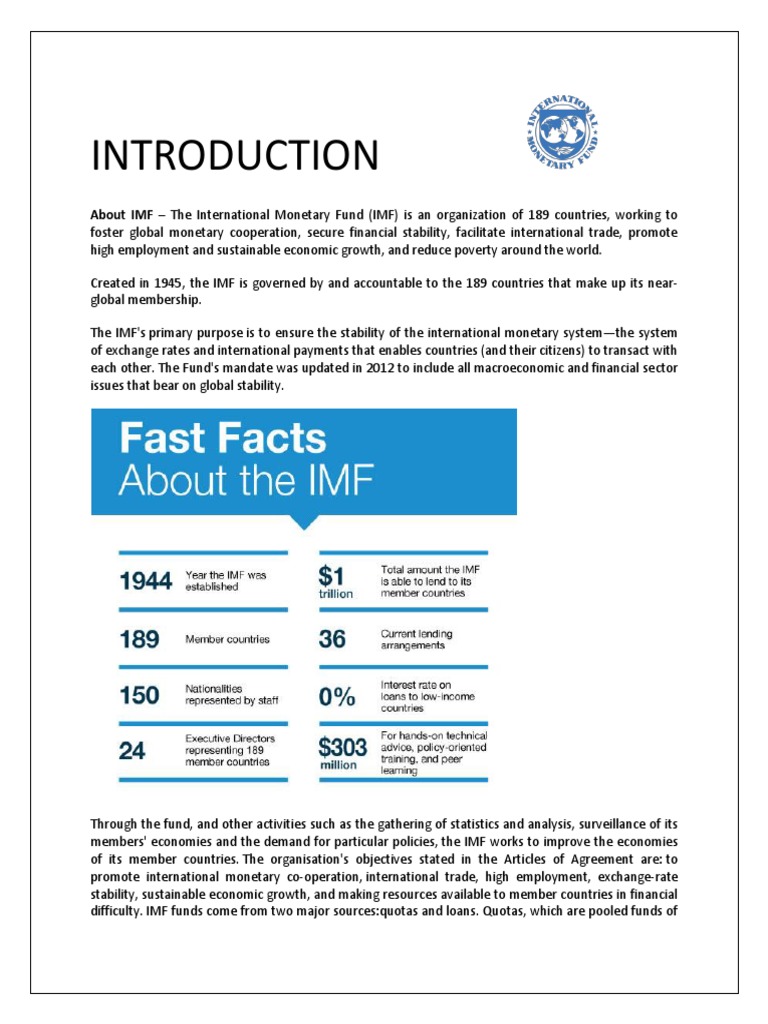Overview of IMF Functions and History | PDF | International Monetary ...
