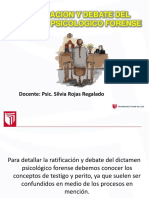 Ratificacion y Debate - Dictamen Psic. Forense