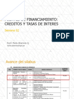 Semana 2 - Fuentes de Financiamiento y Tasas de Interés PDF