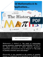 History of Mathematics & Its Applications