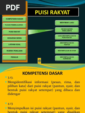 Bahan Ajar Puisi Rakyatppt