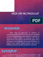 Mga Uri NG Pagsulat