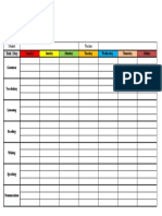 Weekly Assignment Sheet PDF