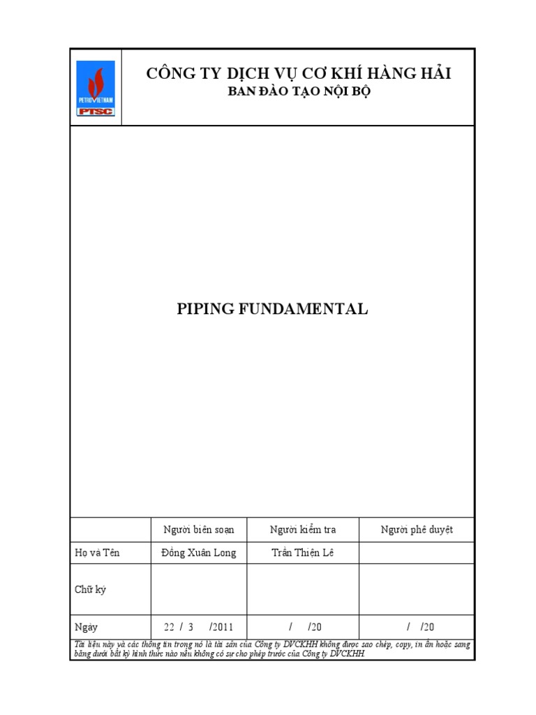 Piping Fundamental - Đ NG Xuân Long PDF | PDF