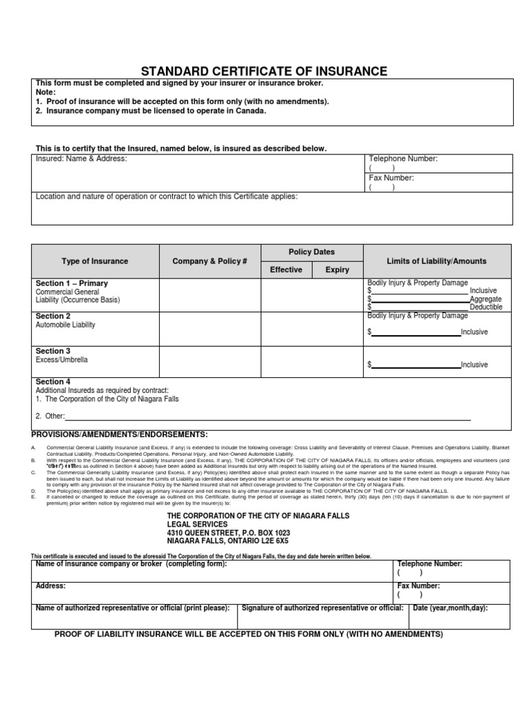 Insurance Form Semple | Download Free PDF | Liability Insurance ...