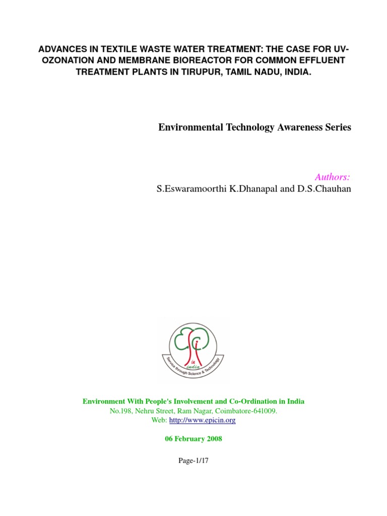 Advances in Textile Waste Water Treatment | Ozone | Radical (Chemistry)