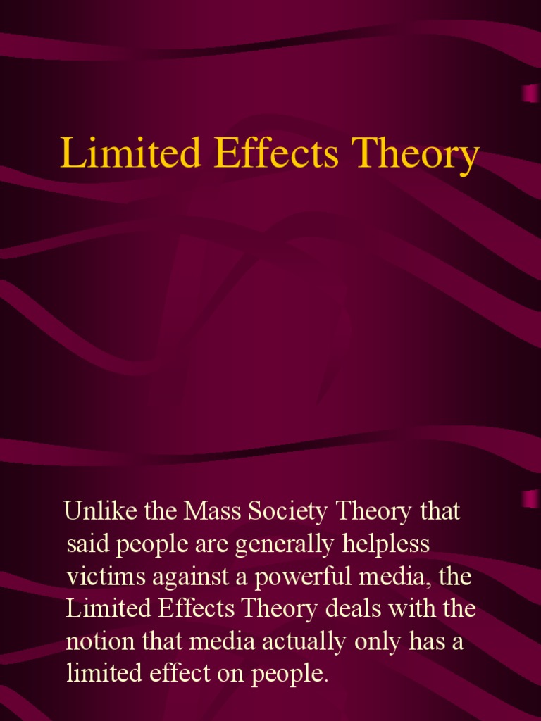 Limited Effects Theory PDF