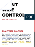 Plant Wide Control: Totok Ruki Biyanto, PH.D