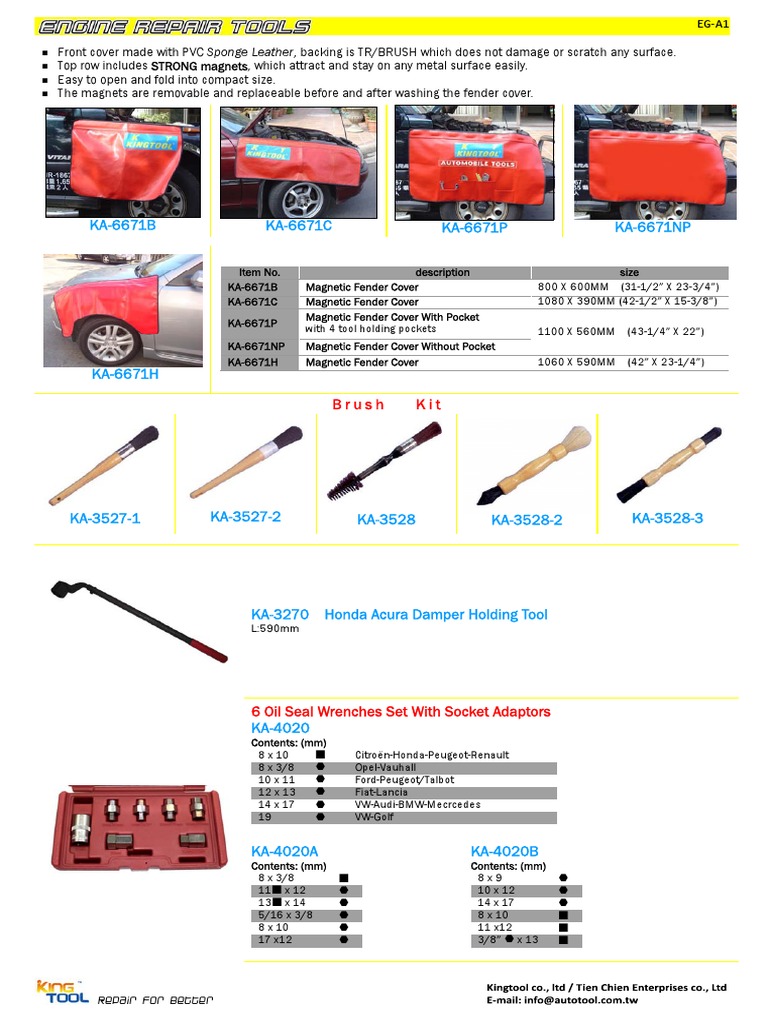 Engine Repair Tools PDF | PDF | Piston | Clutch