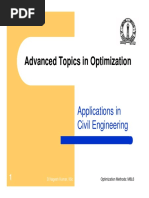 Advanced Topics in Optimization: Applications in Civil Engineering