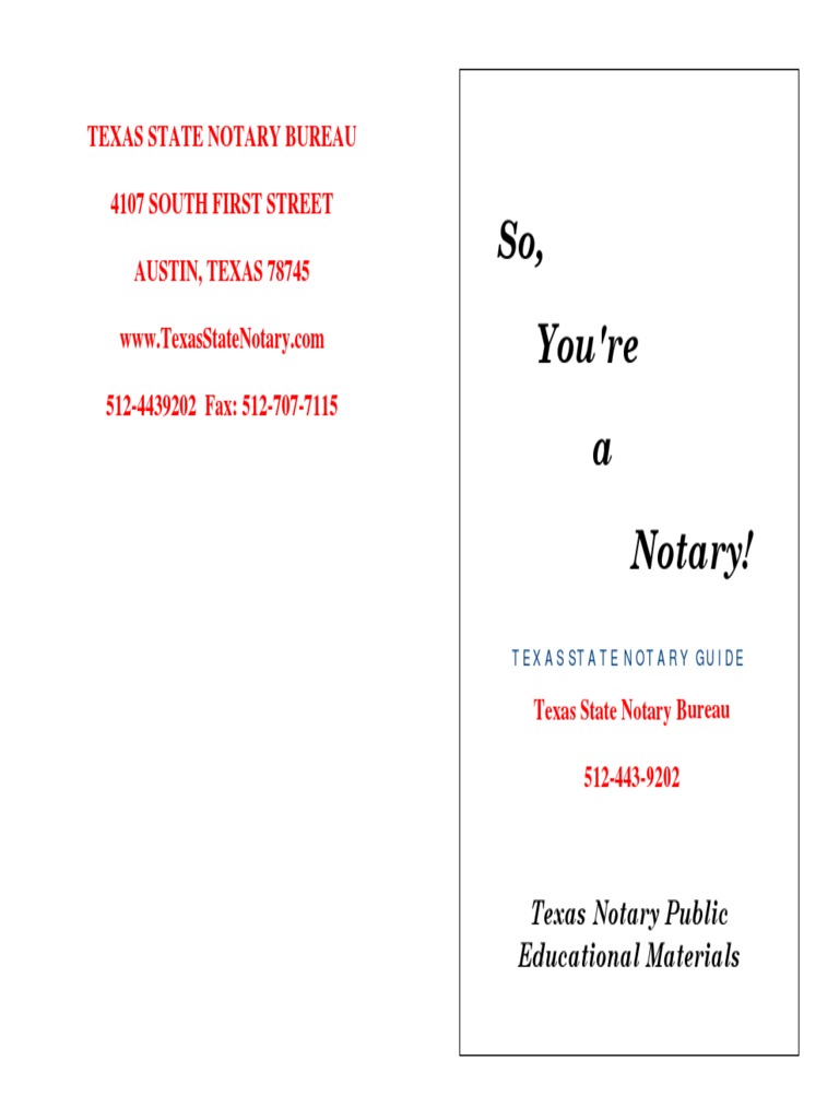 TX Notary Handbook and Guide To Notarize PDF Notary Public Complaint