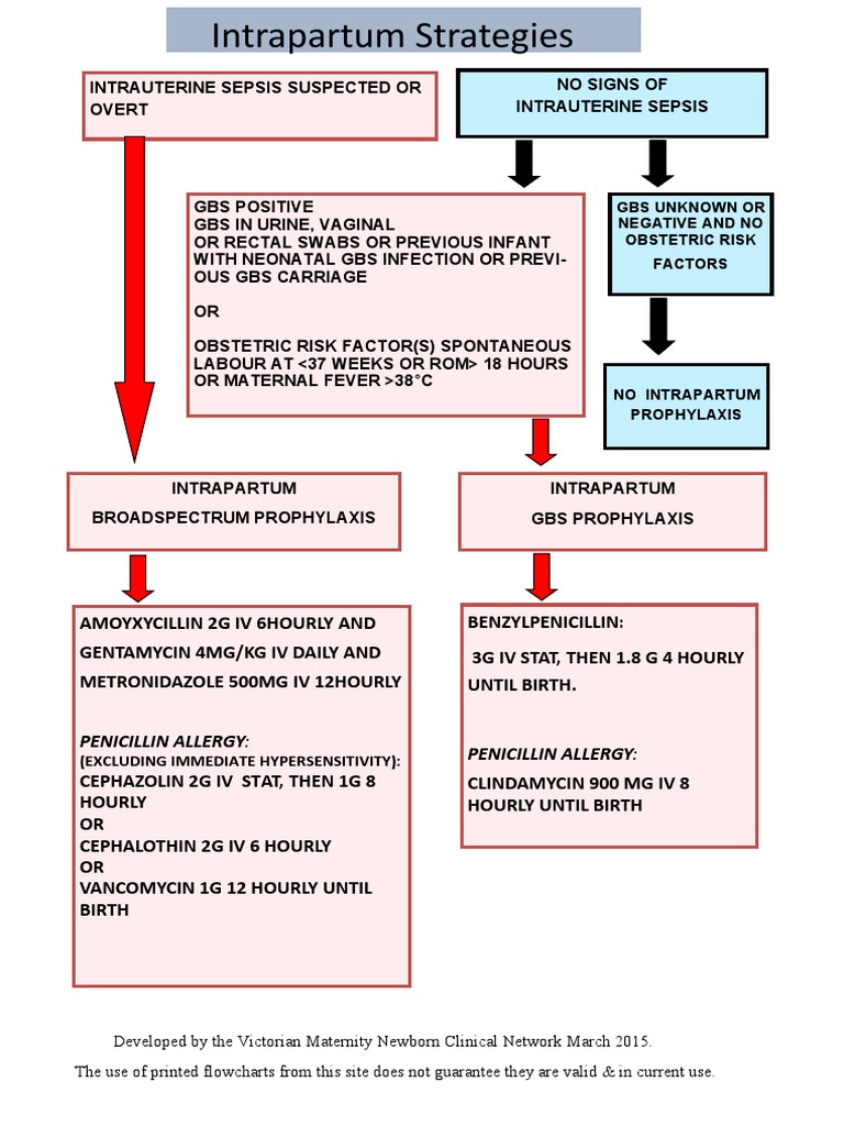 Penicillin Allergy Penicillin Allergy Gbs Unknown or Negative and No