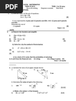 Mathematics Form 1 - Question Paper | PDF | Sphere | Area