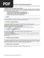 Contractor's Safe Working Agreement: Assessing Occupational Health and Safety Risk