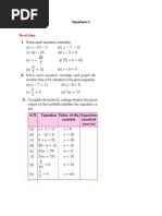 Do at Class: Equations-I