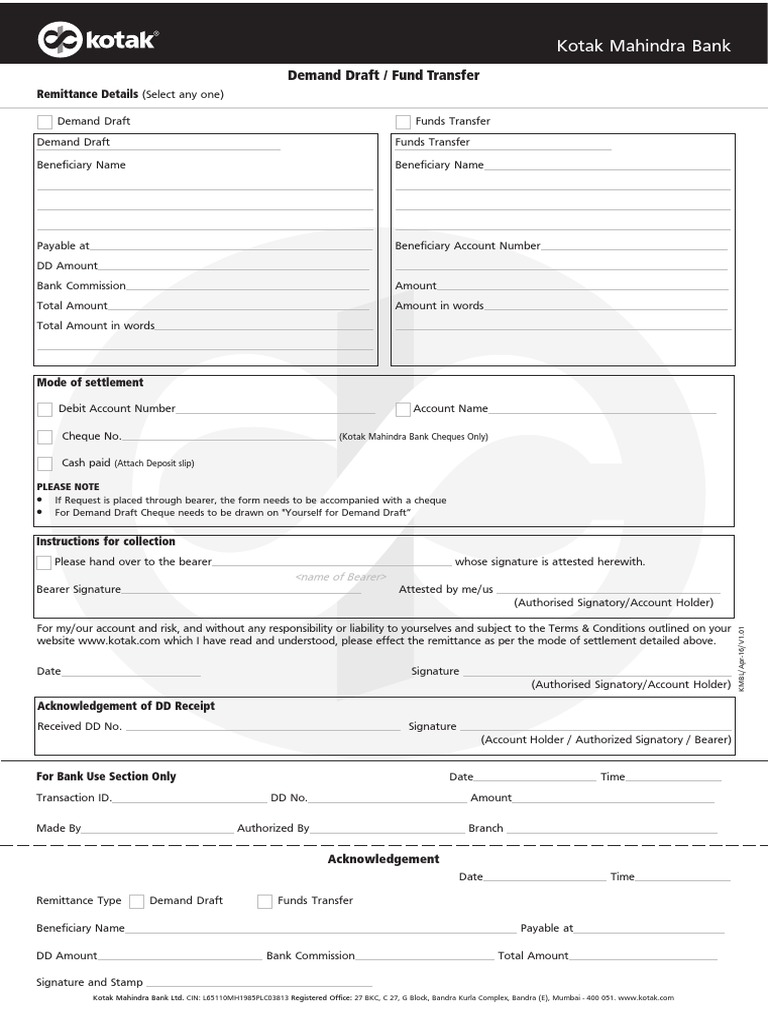 English - DD - FT Form | PDF | Cheque | Financial Technology