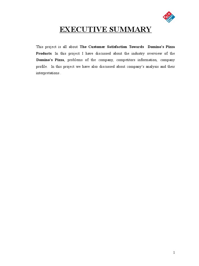 Executive Summary This Project Is All About The Customer Satisfaction