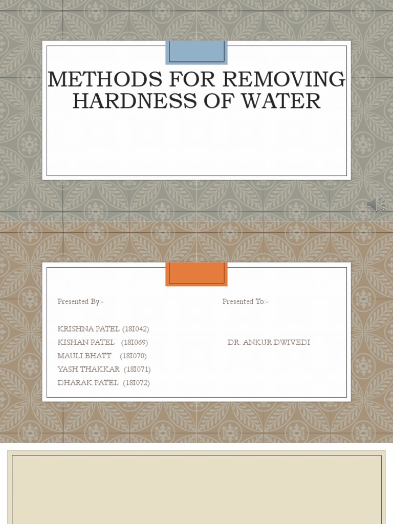 Removal of Hardness 1 | PDF | Ion Exchange | Sodium Hydroxide