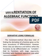 Lesson 4 - DIFFERENTIATION OF ALGEBRAIC FUNCTIONS